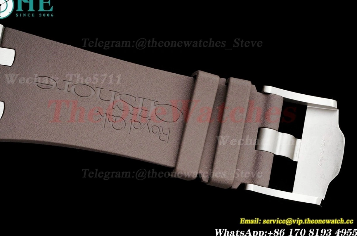 RSF RU A3126 44mm Royal Offshore SS Blue Stk Grey Oak 1218